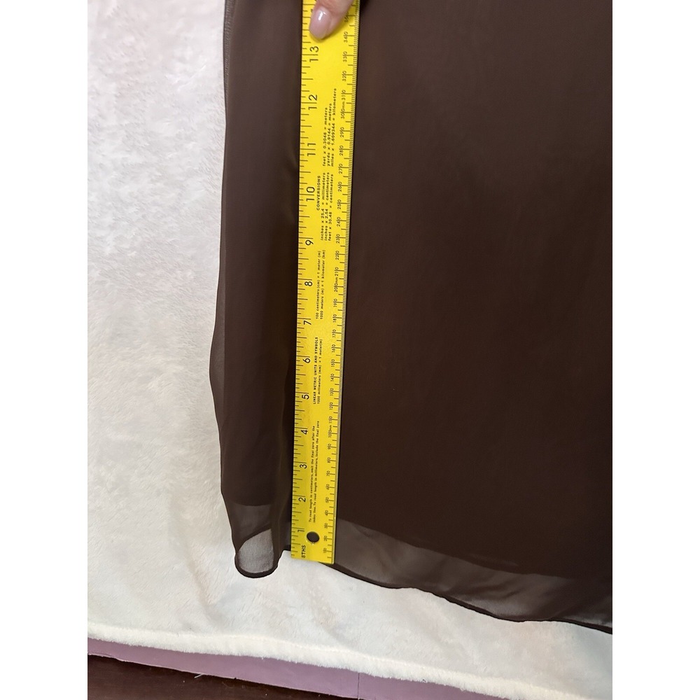 Bari Jay Dress Womans Size 8 Gown  Formal Brown‎ High Waist Halter Flowy EUC - Picture 10 of 16